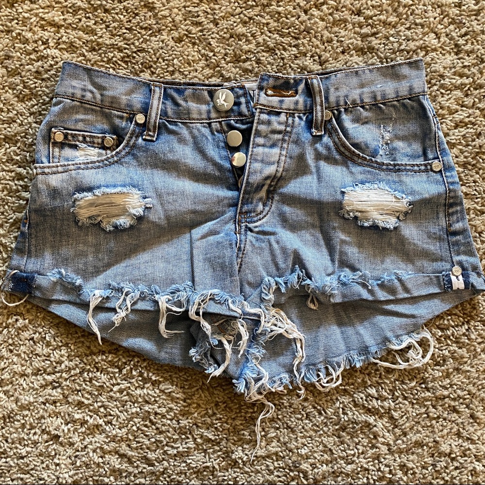 Distressed Jean Shorts